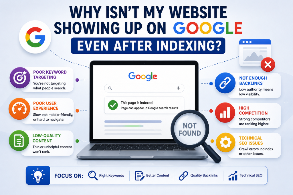 Why Isn’t My Website Showing Up on Google Even After Indexing?